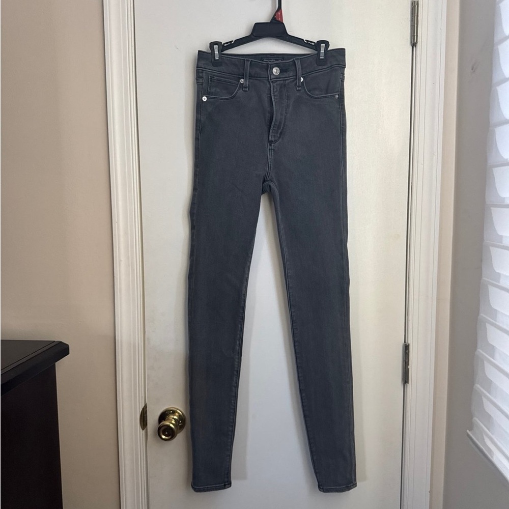 Abercrombie Black Simone High Rise Super Skinny Jean